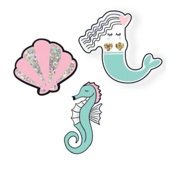 Shell Mermaid Sequined Patches, Set of 3, NWT - Picture 2 of 10